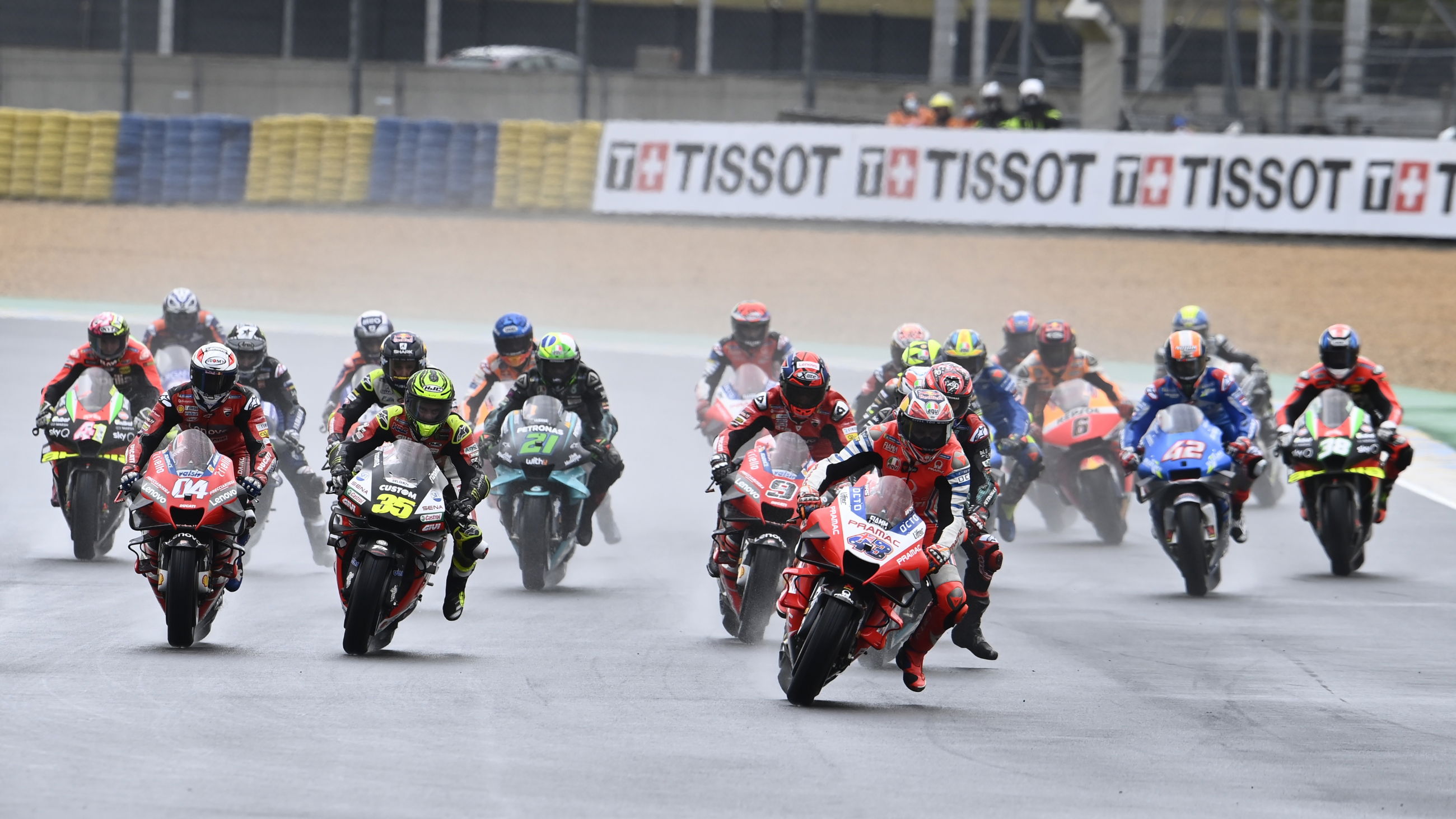 Start of the 2020 French MotoGP